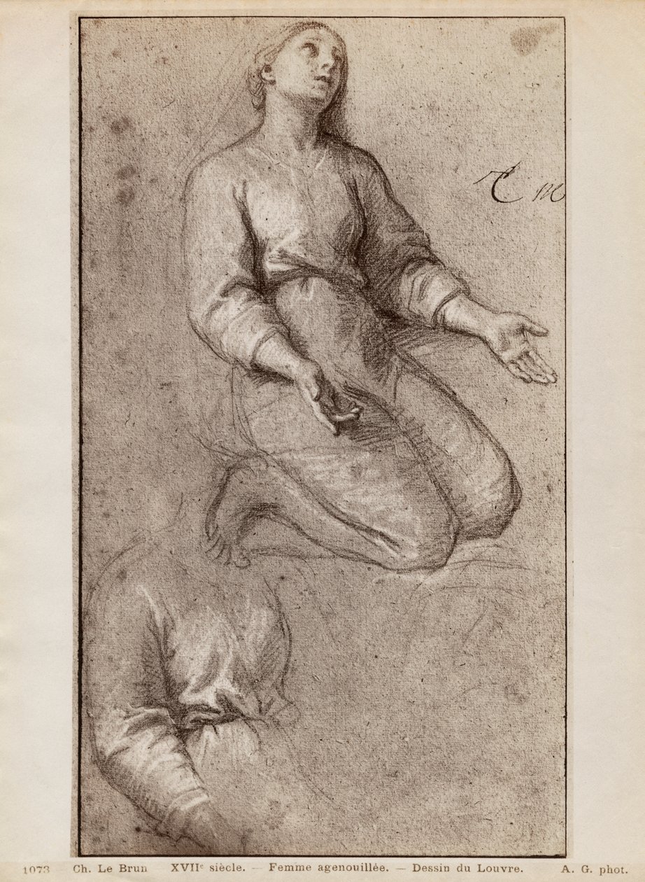 Kniende Frau, ca. 1685 von Charles Le Brun