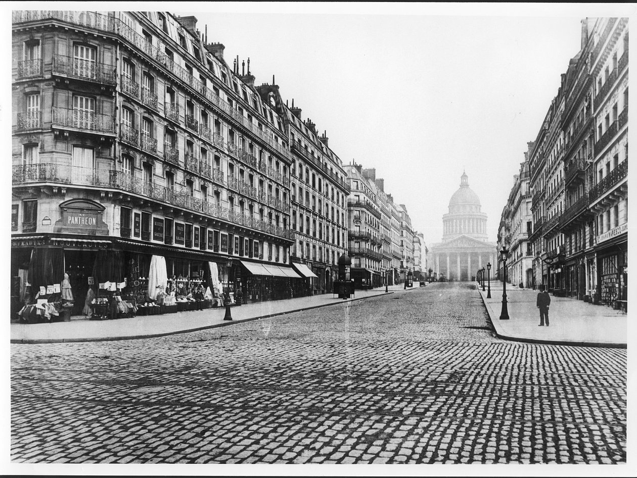 Paris, rue Soufflot, das Pantheon, 1858-78 von Charles Marville