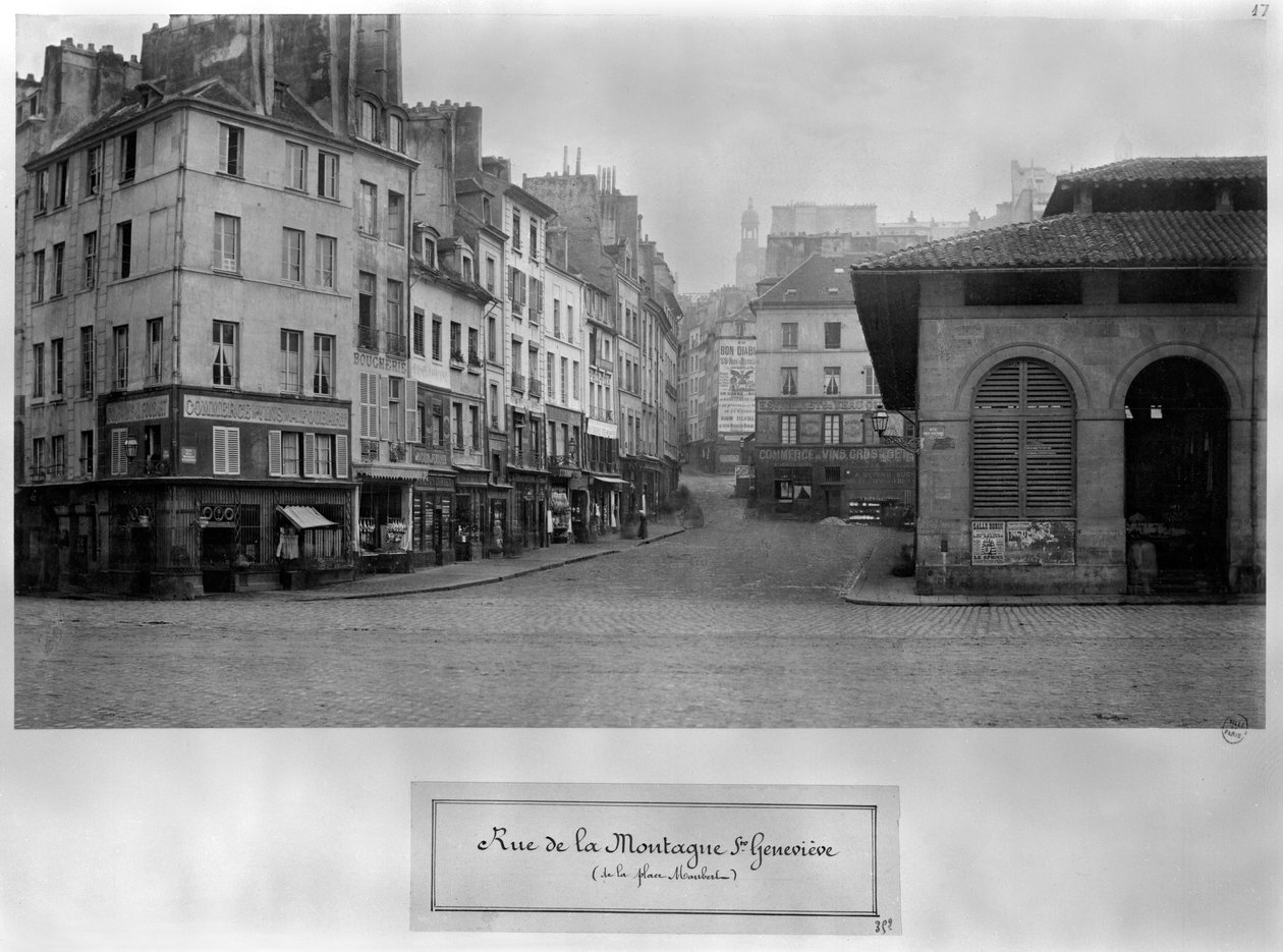 Rue de la Montagne Sainte-Genevieve, Paris von Charles Marville