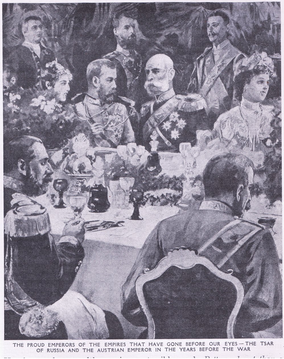 Zar von Russland und der österreichische Kaiser bei einem Bankett vor dem Krieg von Charles Mills Sheldon