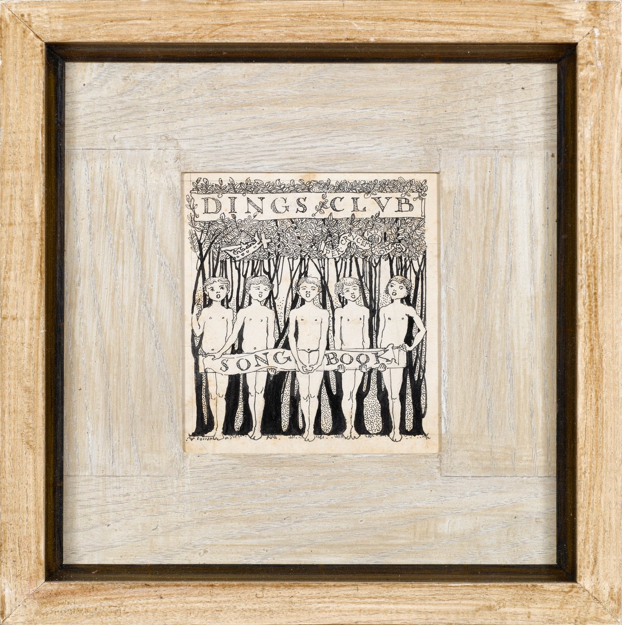 Entwurf für Dings Club Songbook, 1890er von Charles Robert Ashbee