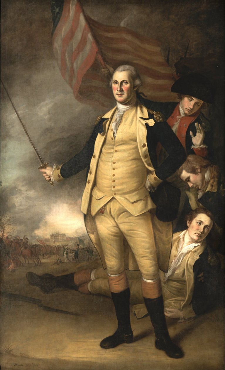 George Washington in der Schlacht von Princeton von Charles Willson Peale