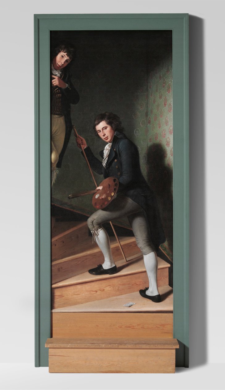 Treppengruppe (Porträt von Raphaelle Peale und Titian Ramsay Peale) von Charles Willson Peale