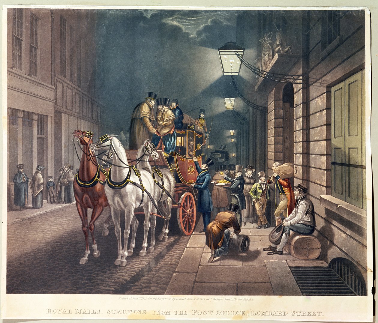 Königliche Postkutschen starten vom Postamt, Lombard Street von Charles Hunt