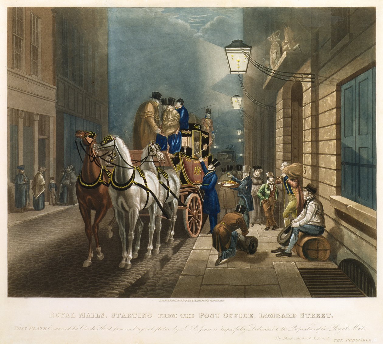Königliche Posten starten vom Postamt, Lombard Street von Charles Hunt