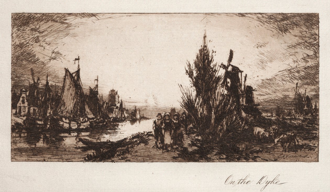Auf dem Deich, 1885 von Charles A. Vanderhoof