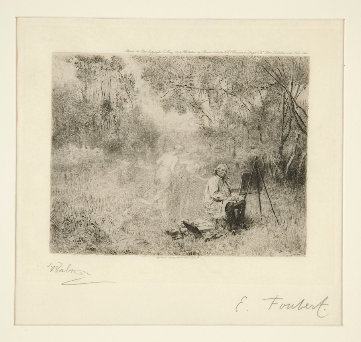Corot-Malerei: Nach Foubert von Charles Albert Waltner