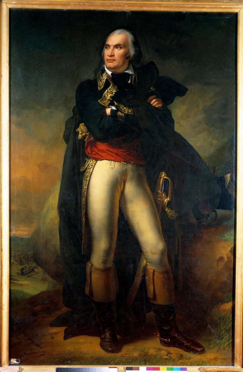 Ganzkörperporträt von Charles Pichegru, General der Armeen des Nordens, der Sambre und Maas, des Rheins und der Mosel von Charles Auguste Steuben