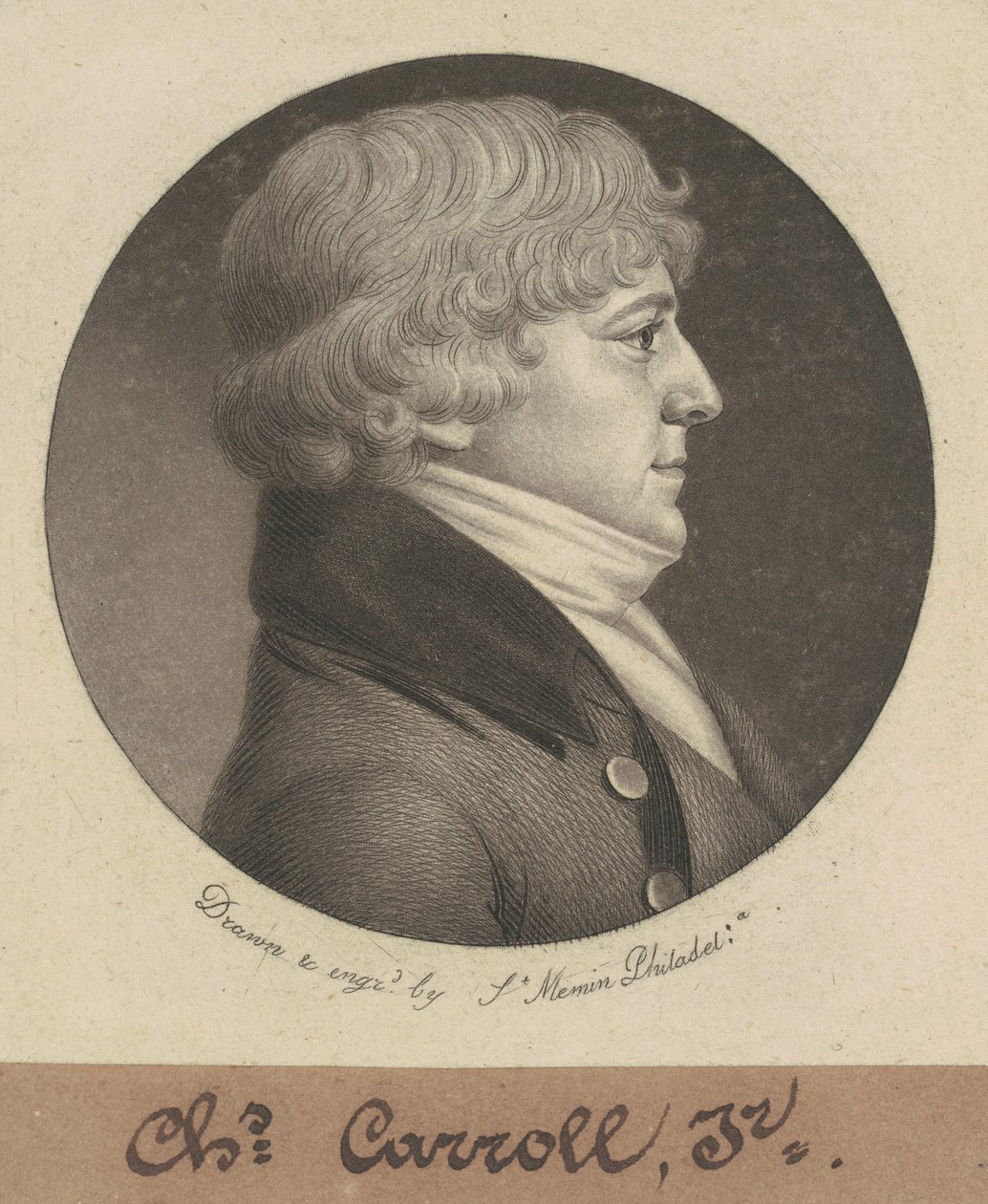 Charles Carroll, Jr. von Charles B. J. Févret de Saint Mémin