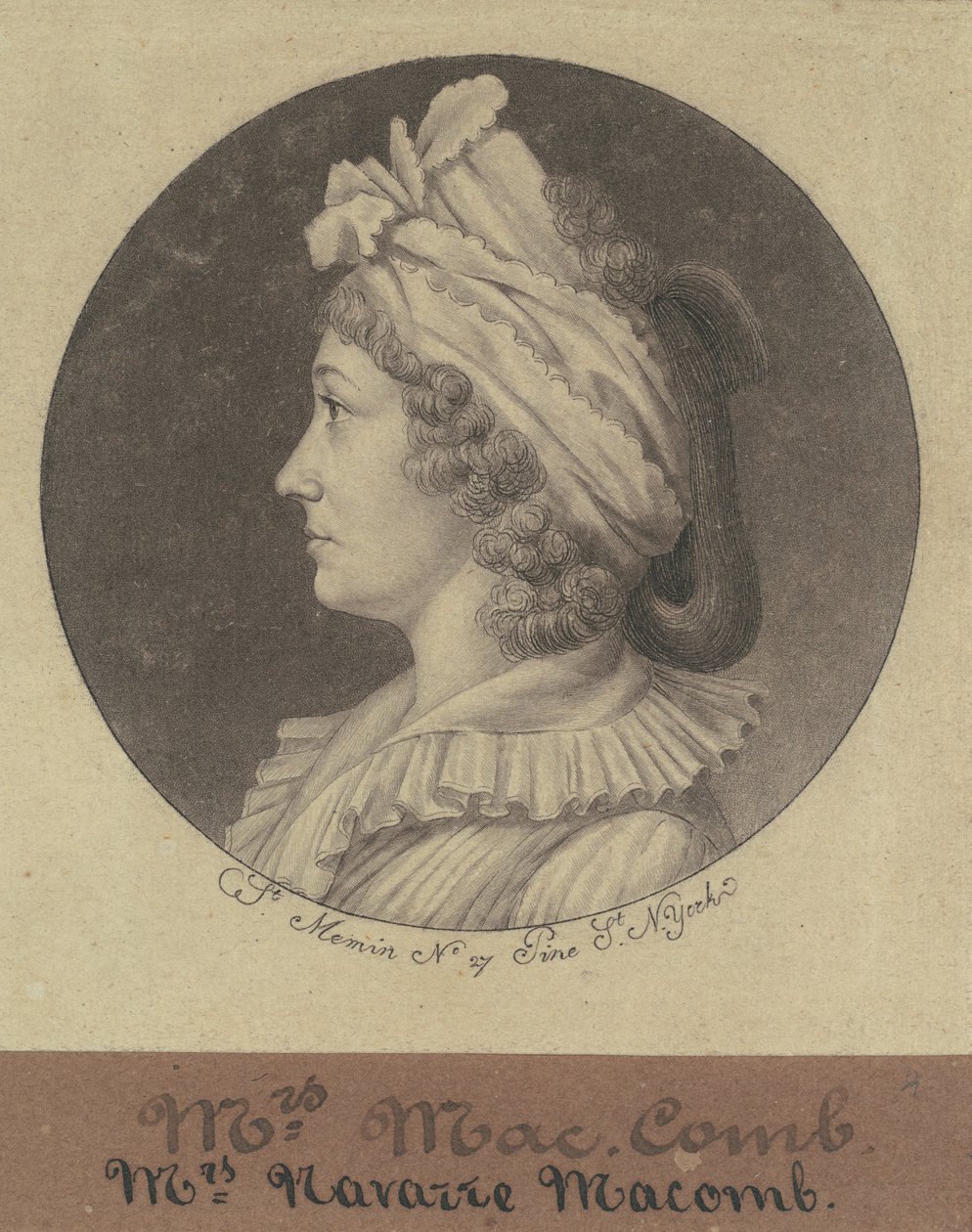 Christina Livingston Macomb von Charles B. J. Févret de Saint Mémin
