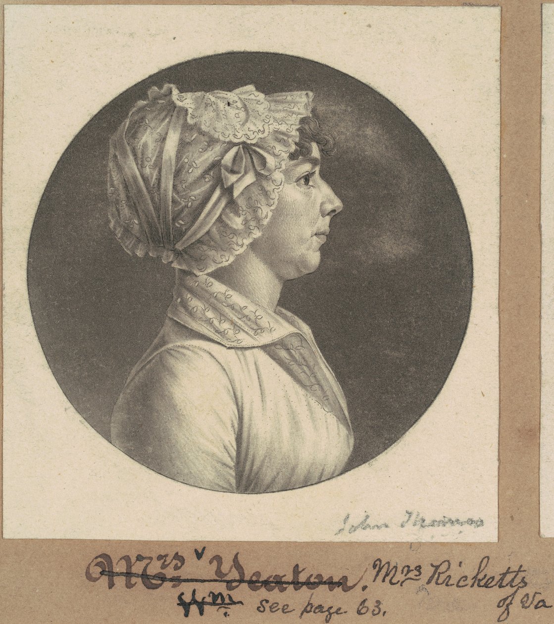 Mary Barr Ricketts von Charles B. J. Févret de Saint Mémin