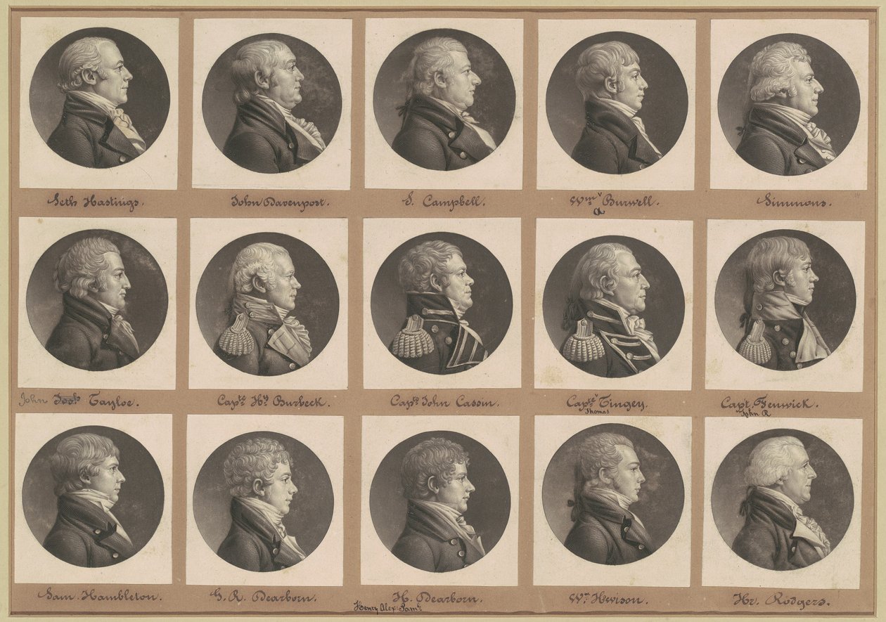 Saint-Mémin Porträtsammlung, Gruppe 34 von Charles B. J. Févret de Saint Mémin