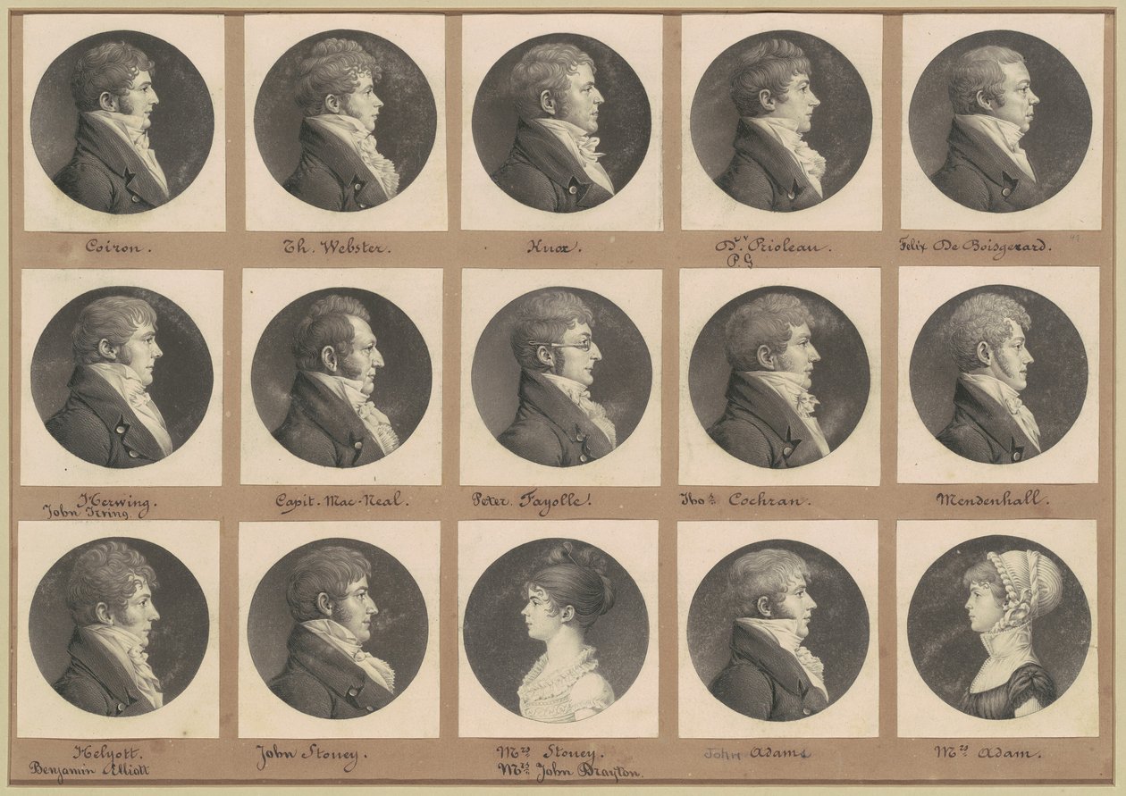 Saint-Mémin Sammlung von Porträts, Gruppe 47 von Charles B. J. Févret de Saint Mémin