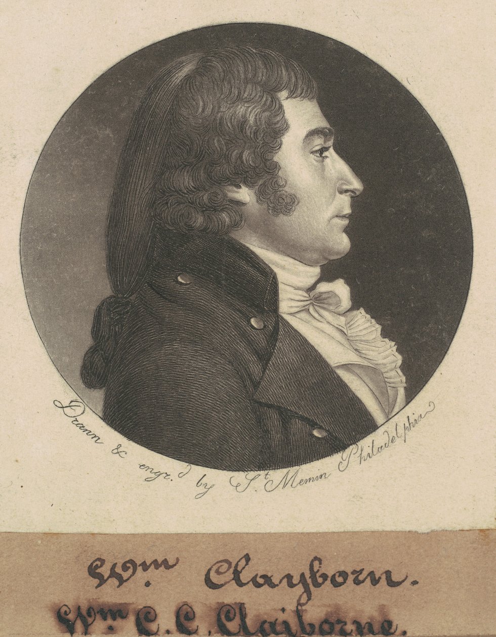 William Charles Cole Claiborne von Charles B. J. Févret de Saint Mémin