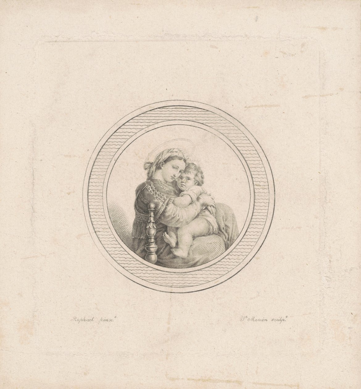 Madonna della Seggiola von Charles B. J. Févret de Saint Mémin, after Raphael