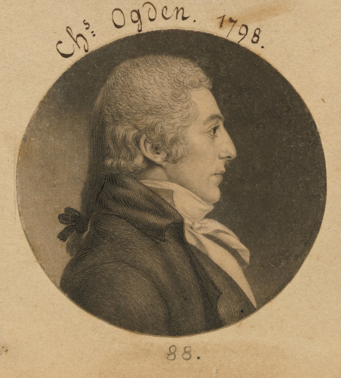 Abraham Ogden, Jr. von Charles Balthazar Julien Févret de Saint-Mémin