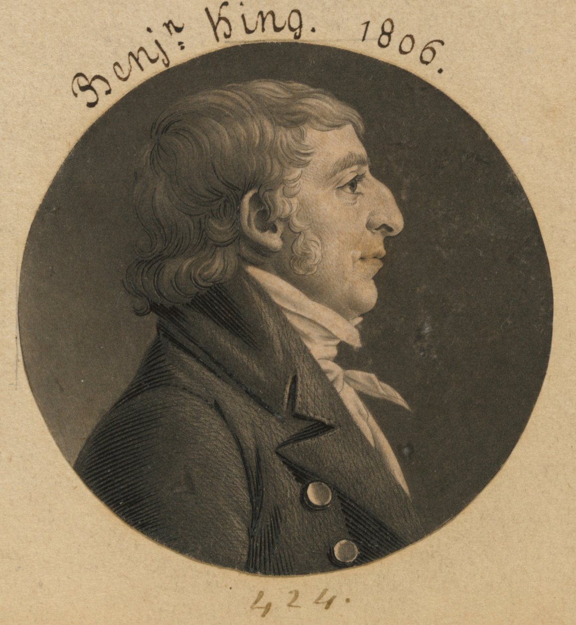 Benjamin King von Charles Balthazar Julien Févret de Saint-Mémin