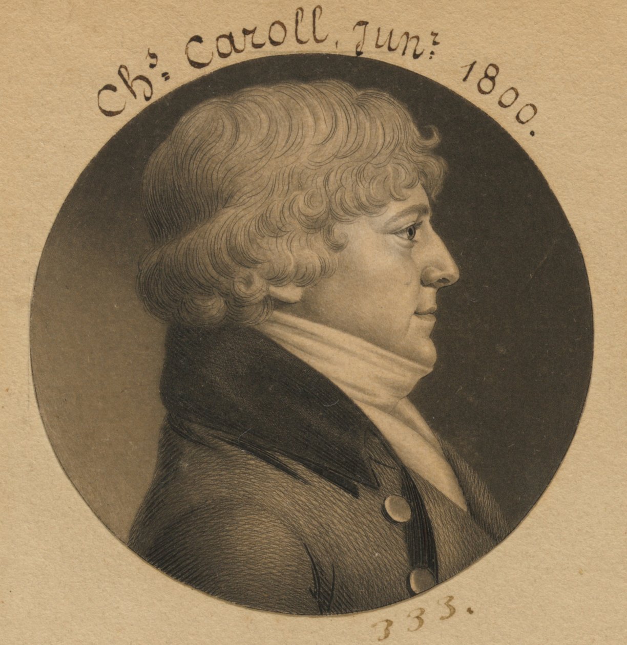Charles Carroll Jr. von Charles Balthazar Julien Févret de Saint-Mémin