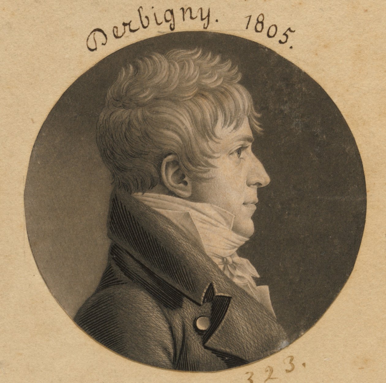 Pierre Auguste Charles Bourguignon Derbigny von Charles Balthazar Julien Févret de Saint-Mémin