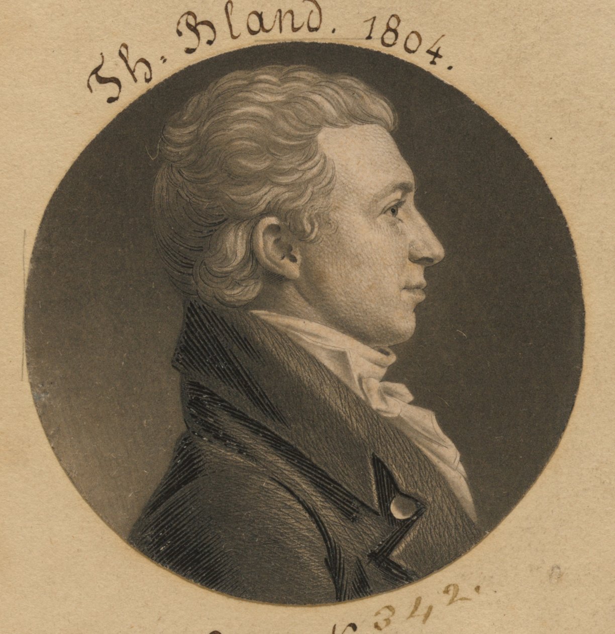 Theodorick Bland von Charles Balthazar Julien Févret de Saint-Mémin