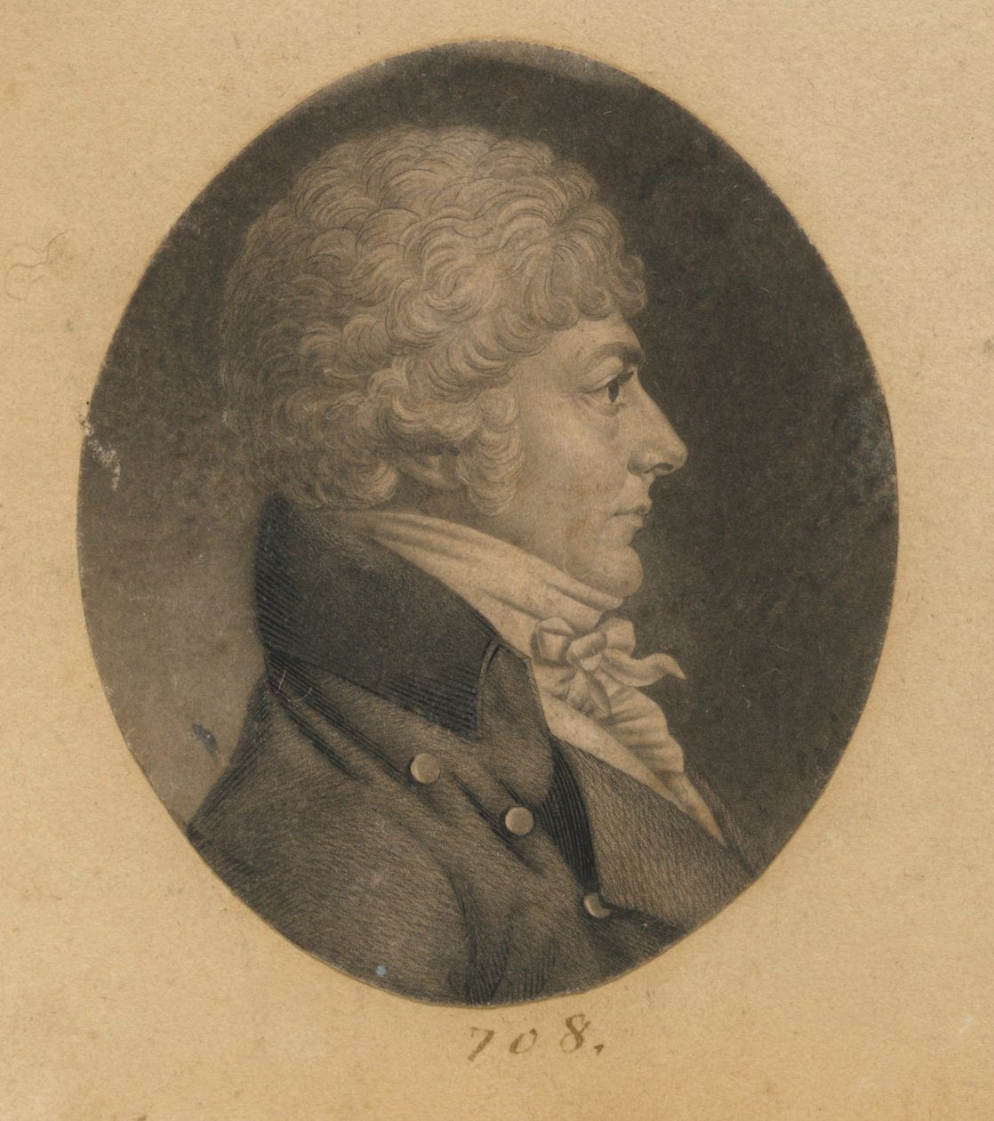 Unbekannter Mann von Charles Balthazar Julien Févret de Saint-Mémin
