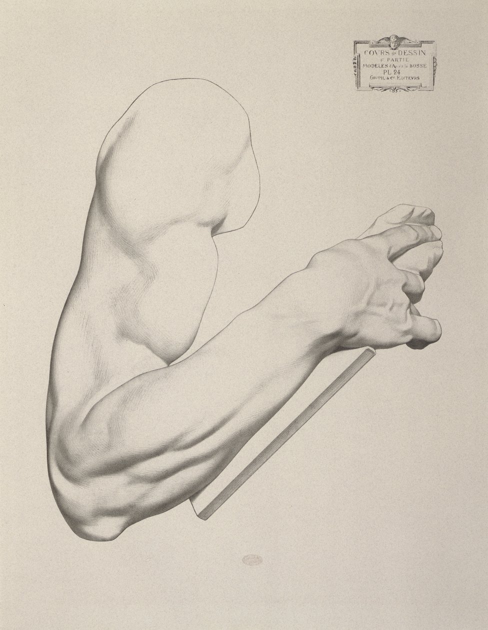 Eindruck auf grauem Papier, 1868 von Charles Bargue