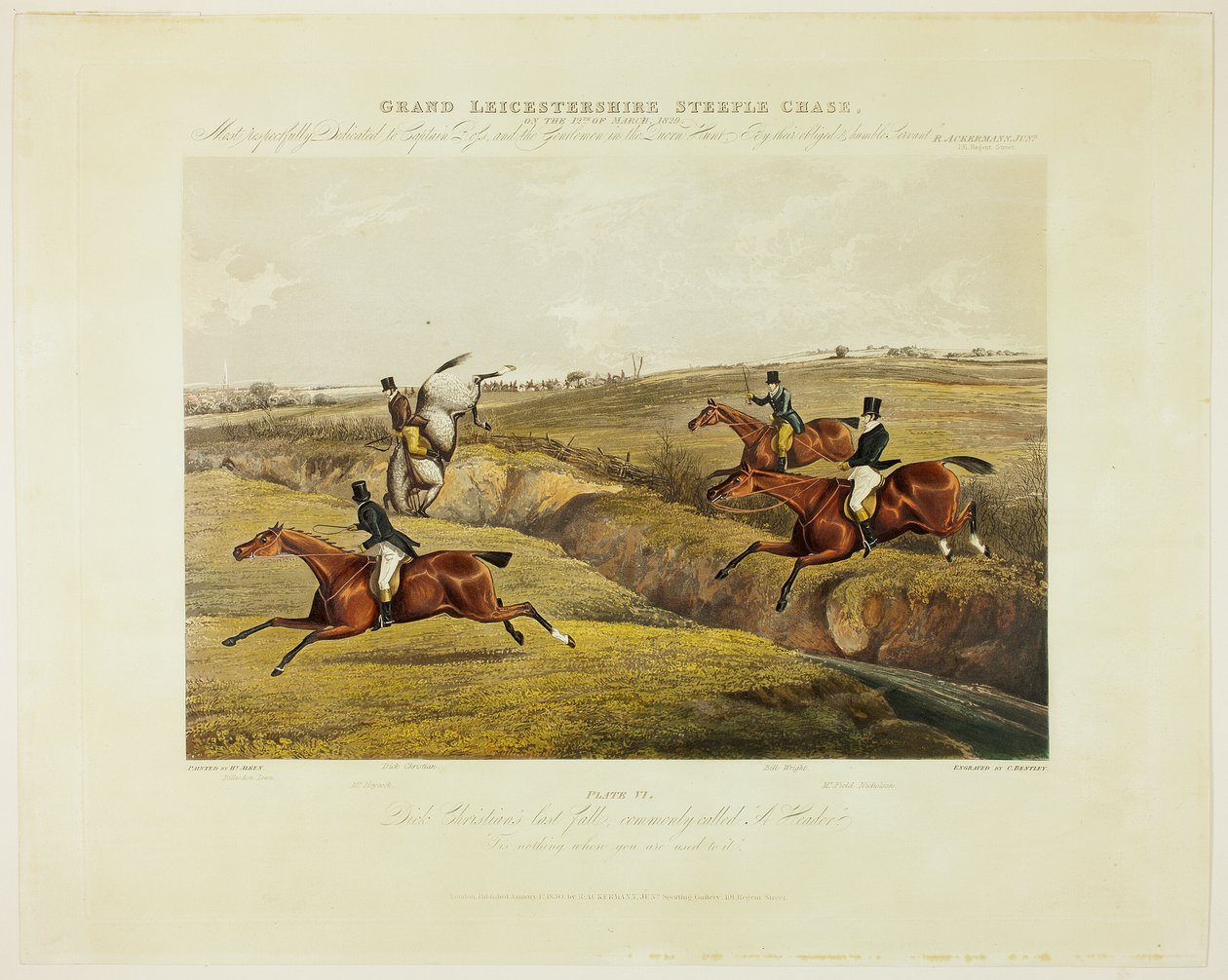 Dick Christians letzter Sturz, aus dem großen Leicestershire-Steeplechase von Charles Bentley