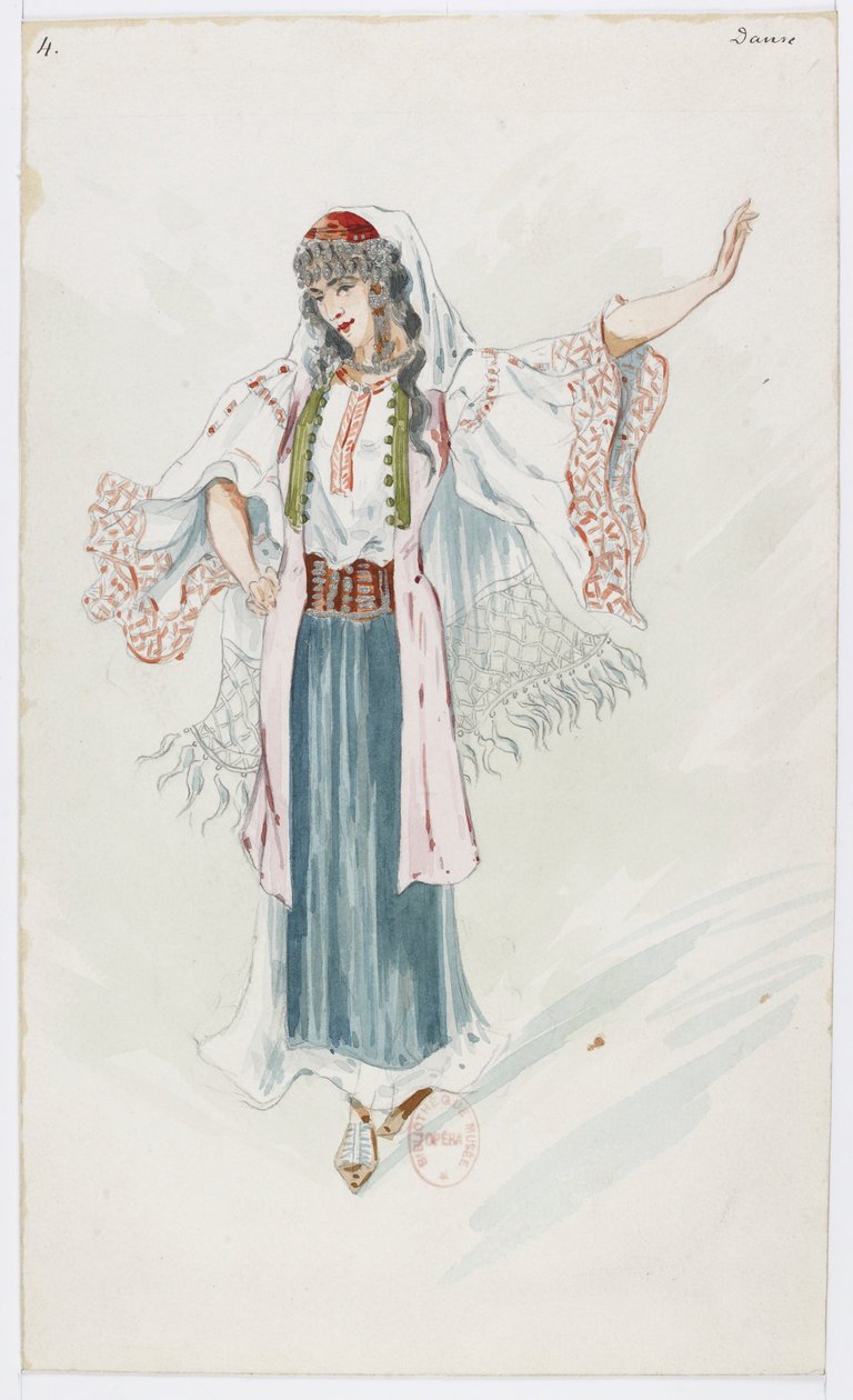 Holmès - La montagne noire - Kostümentwürfe von Charles Bianchini - 04. Danse von Charles Bianchini
