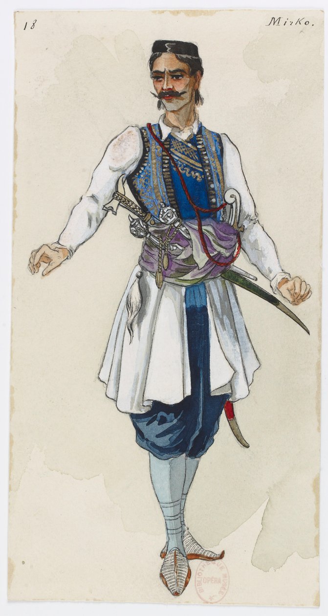 Holmès - La montagne noire - Kostümentwürfe von Charles Bianchini - 18. Mirko von Charles Bianchini