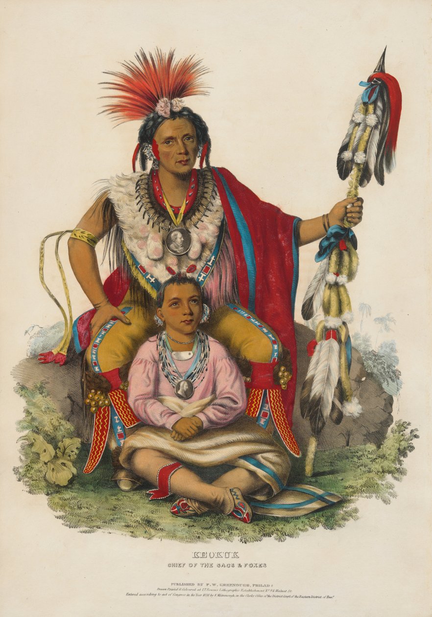 Keokuk - Häuptling der Sacs und Foxes von Charles Bird King