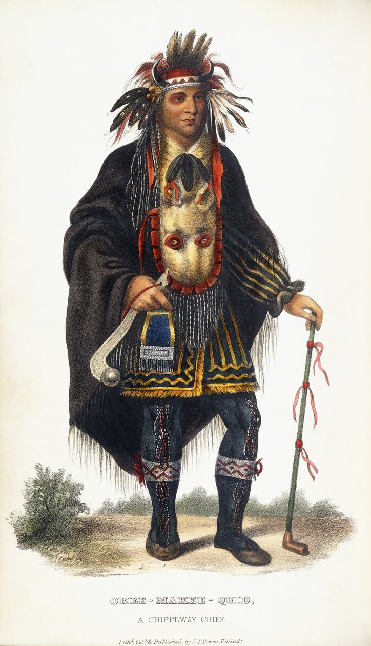 Okee-Makee-Quid, ein Chippeway-Häuptling, 1854 von Charles Bird King