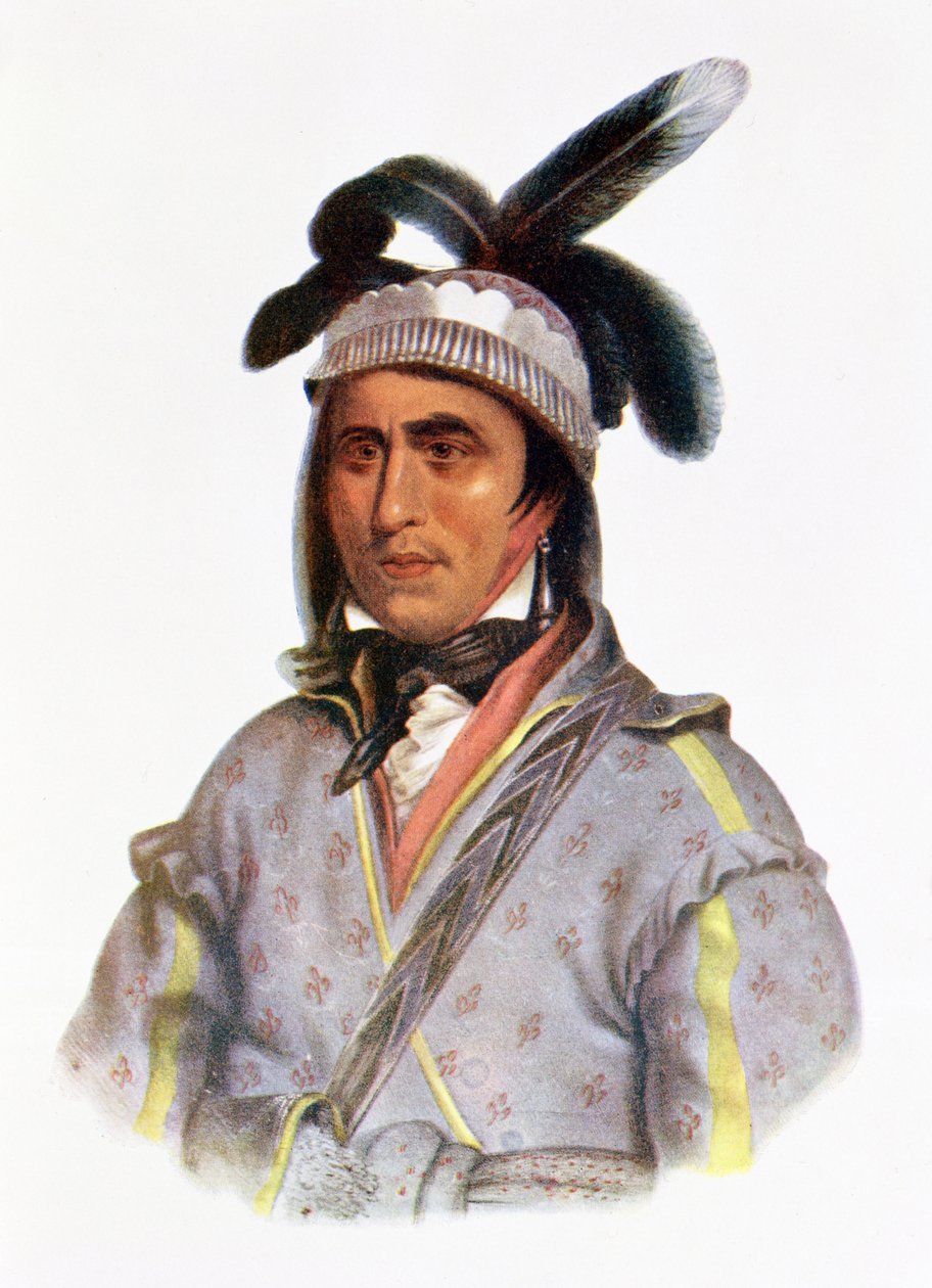 Opothle-Yoholo, ein Creek-Häuptling, 1825, Illustration aus 