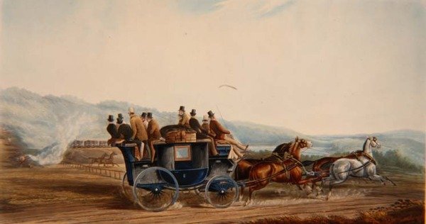 Die Straße gegen die Eisenbahn von Charles Cooper Henderson