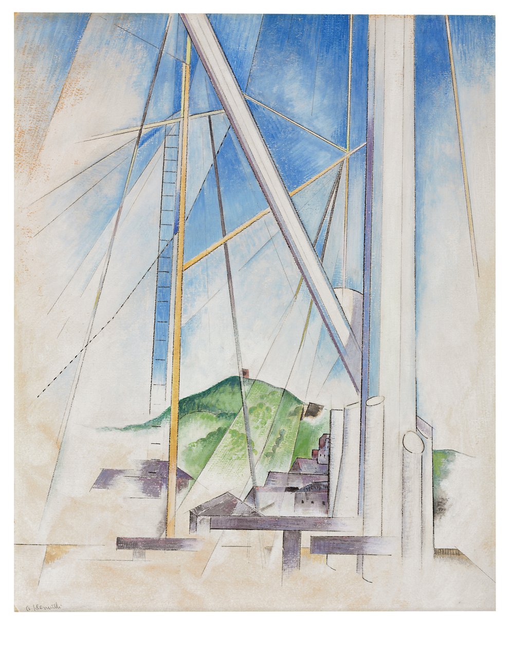 In der Tonart Blau, ca. 1919 von Charles Demuth