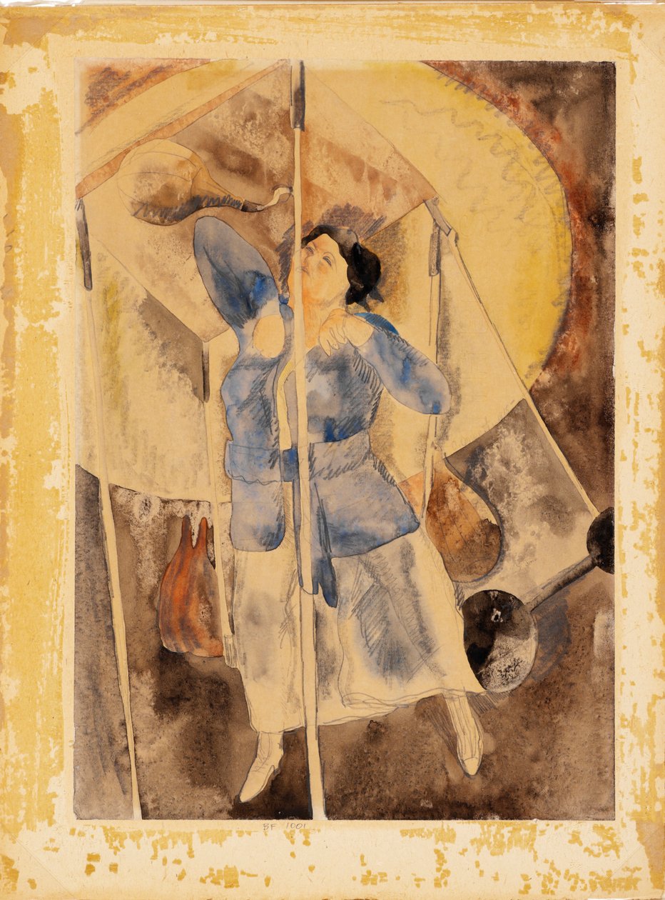 Frau am Boxsack von Charles Demuth