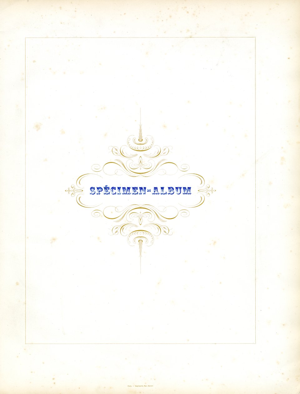 Kalligraphisches Titelornament für Schriftmusterbuch von Charles Derriey