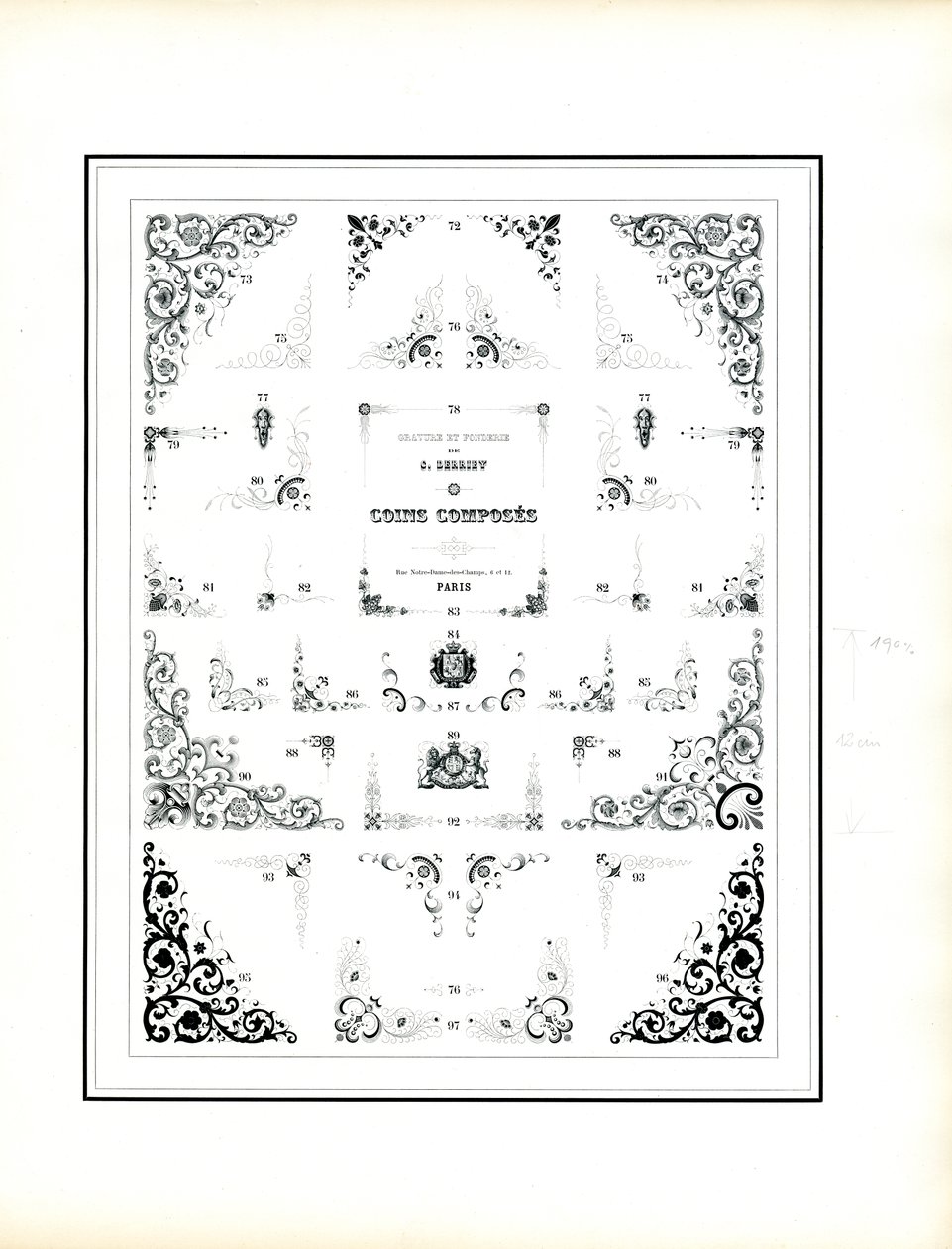 Fortsetzung der Rahmeneckensammlung von Charles Derriey