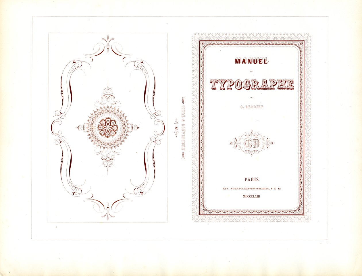 Designmuster für typografische Titelseiten von Charles Derriey