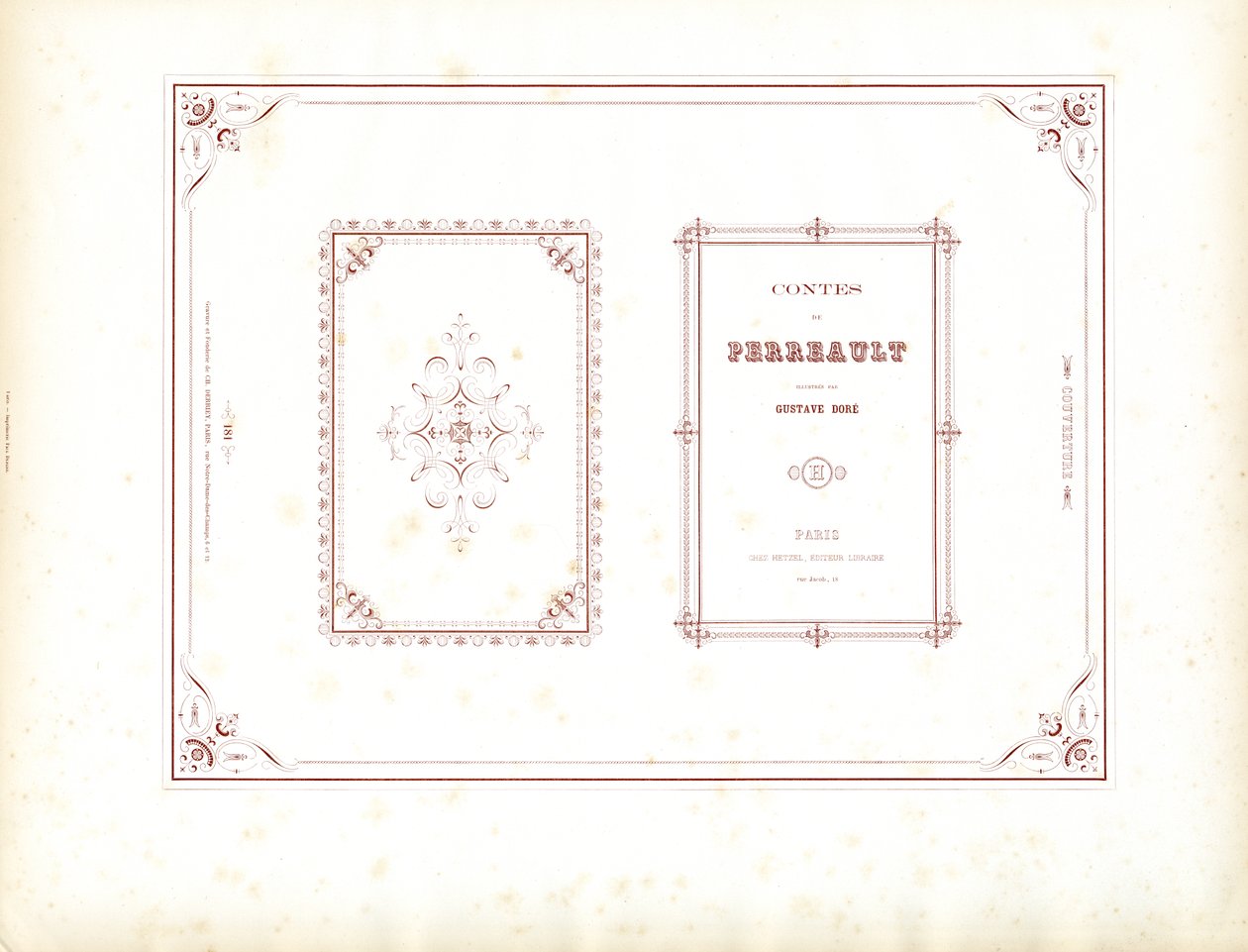 Elegante Buchrahmen für literarische Werke von Charles Derriey