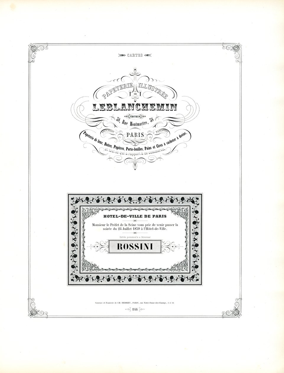 Elegante Geschäfts- und Einladungskartendesigns von Charles Derriey