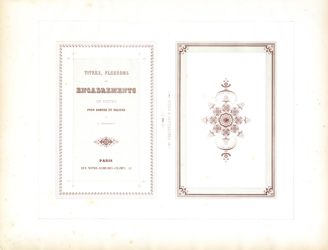 Ornamentale Musterblätter für Bucheinbände von Charles Derriey