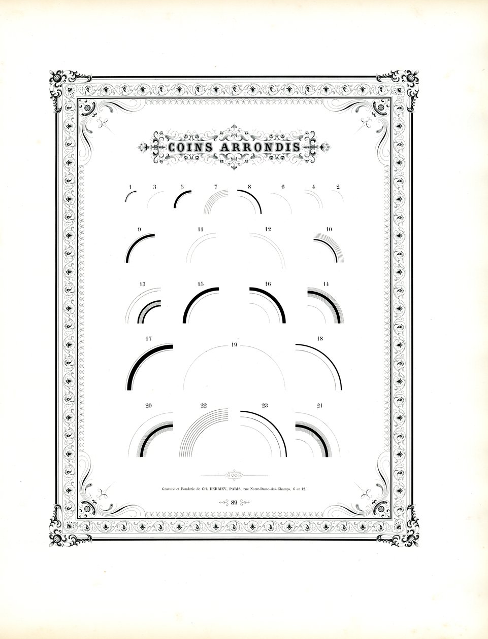 Abgerundete Eckelemente von Charles Derriey