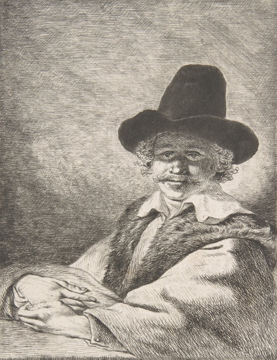 Porträt eines sitzenden Mannes mit Hut, 1782 von Charles Echard