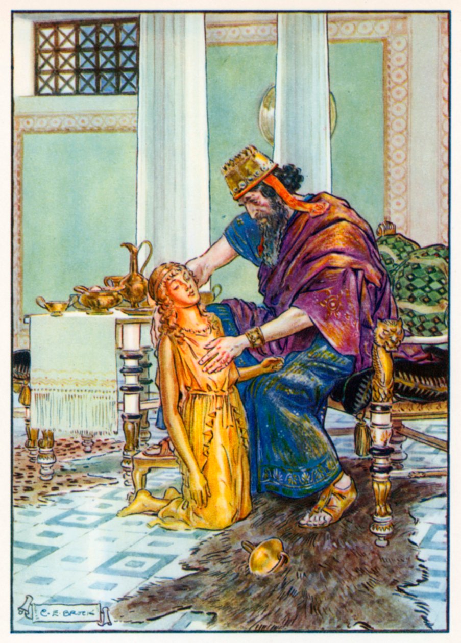 "Ach, was hatte er getan?" von Charles Edmund (after) Brock