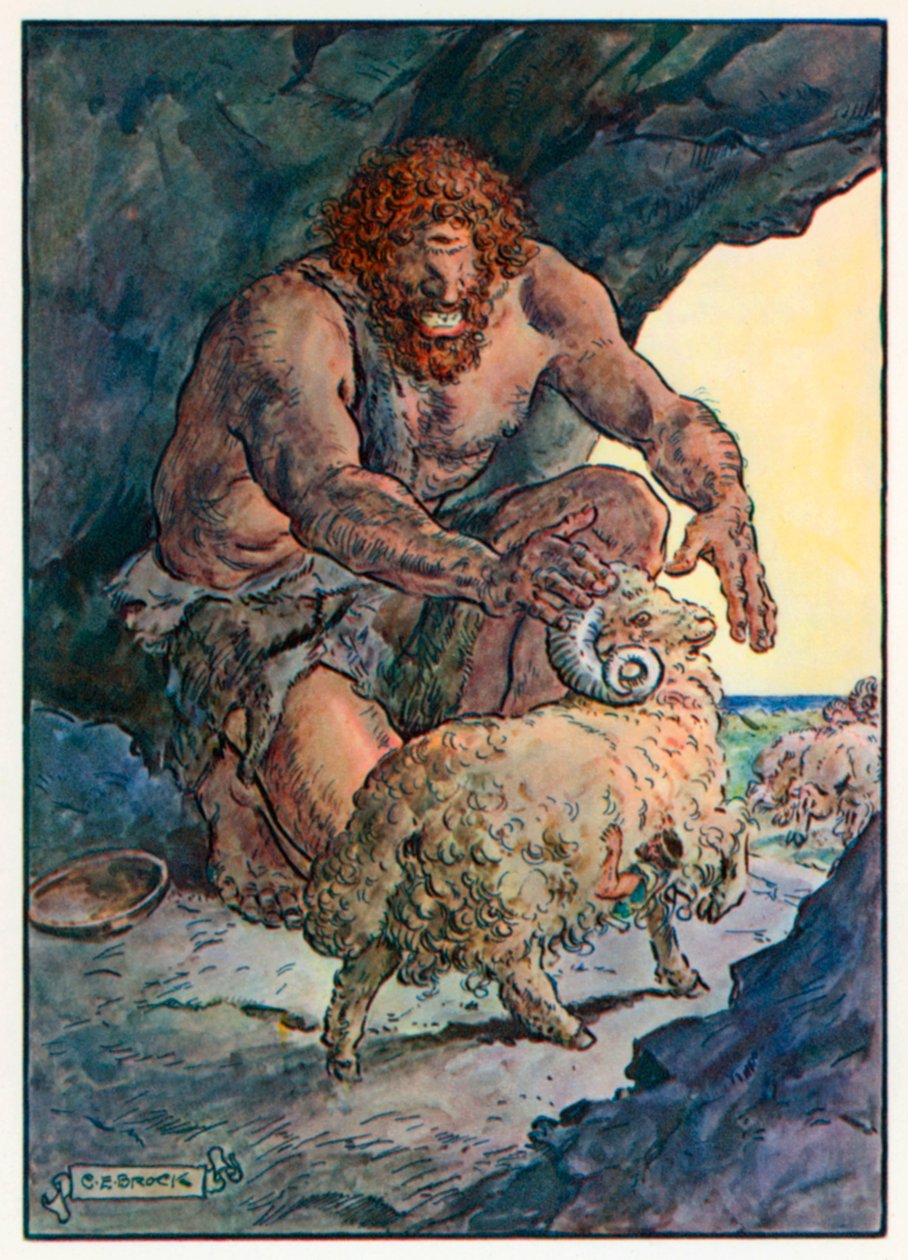 "Wie ist das, du der Anführer der Herde bist?" von Charles Edmund (after) Brock