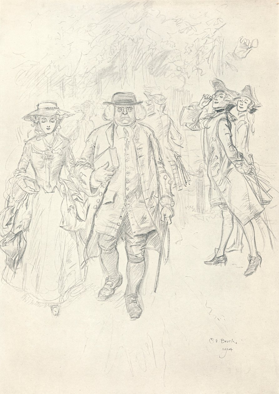 Durch die Gasse laufen - Stufe II, ca. 1920 von Charles Edmund Brock