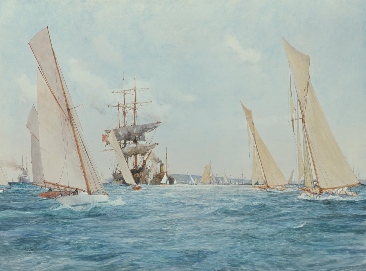 Ein Yacht-Rennen von Charles Edward Dixon