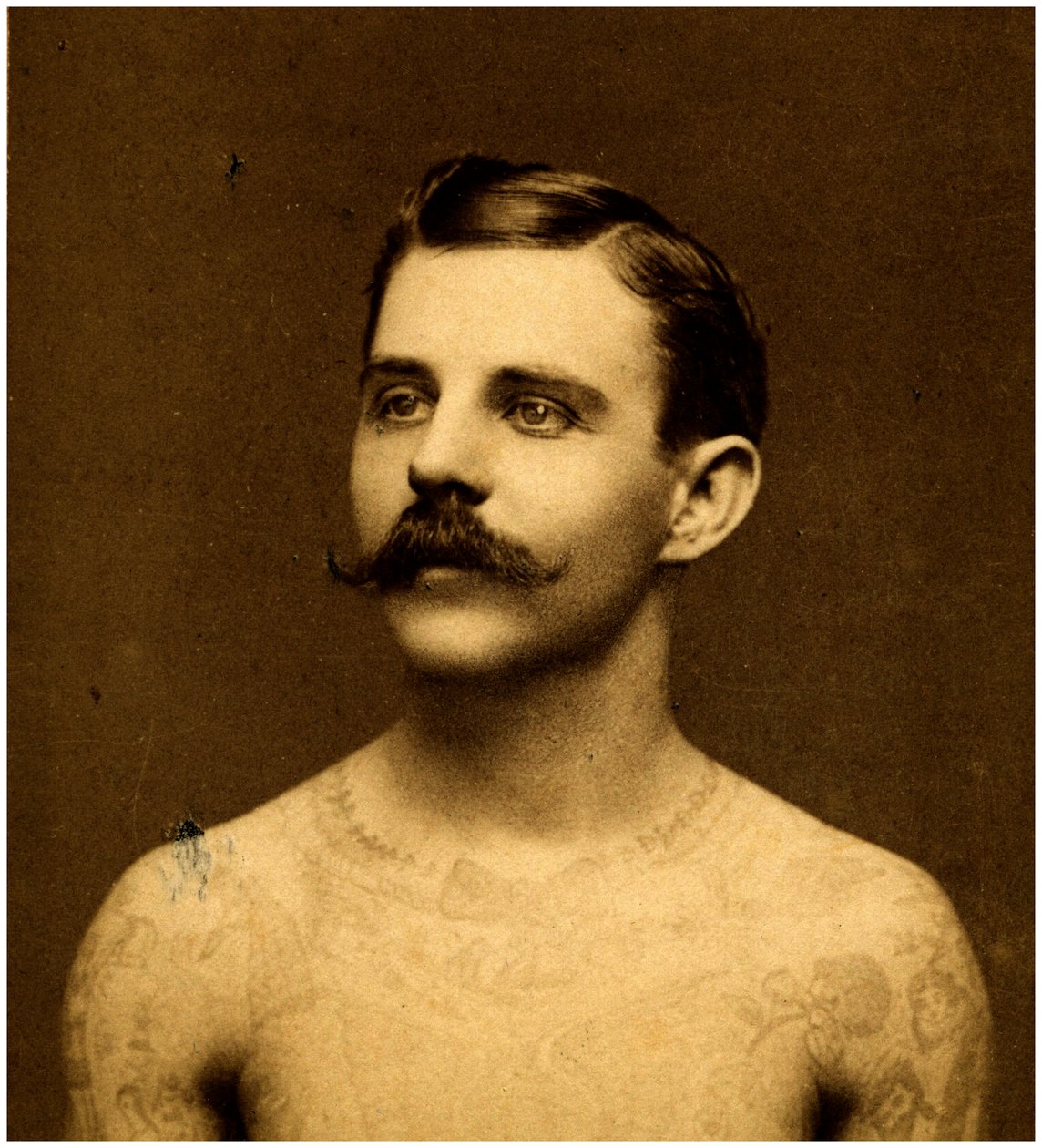 Frank Howard der tätowierte Mann, ca. 1900 von Charles Eisenmann