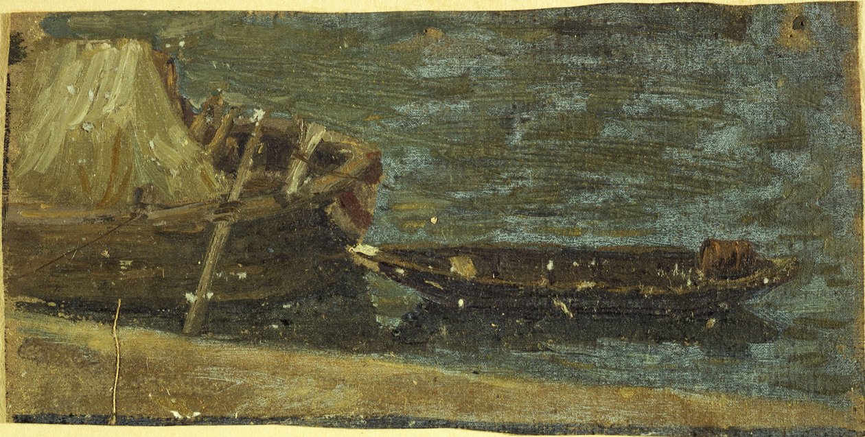 Boote vertäut, ca. 1870 von Charles Emile Cuisin