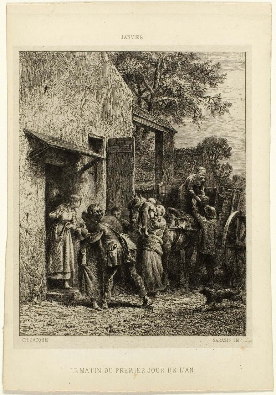Der Morgen des ersten Tages des Jahres von Charles Emile Jacque